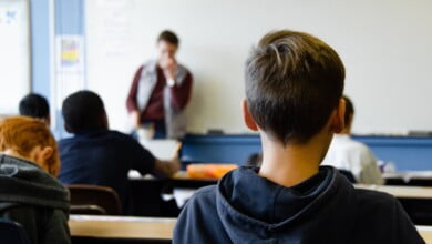 boy in school